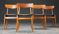 Fire spisestole, teak og bøg, 1960erne 4