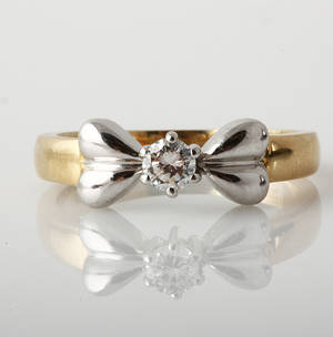 Brillant solitaire ring på ca. 0.20 ct
