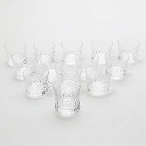 PUNSCHMUGGAR, glas 13 st,  Kosta Boda Prince 1900-tal.