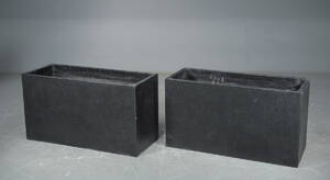 Havekrukker i sort terrazzo, model Maria 2