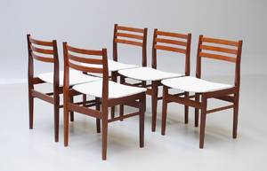 Dansk Møbelproducent. Sæt på fem stole i teak 5
