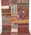 Persisk handvävd matta patchwork kelim, mått 220x151 cm.