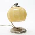 BORDSLAMPA, gul glasskärm.