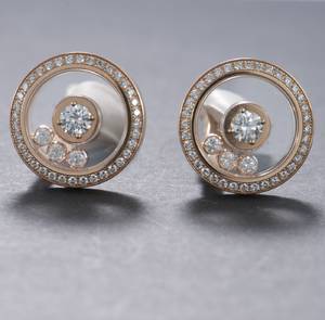 Chopard Happy solitaire øreclips, ca. 1.48 ct. 2