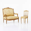 Soffa och stol Louis XVI-stil
