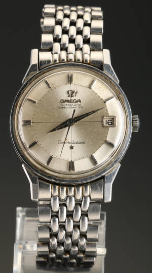 Vintage Omega Constellation Pie Pan, herrearmbåndsur