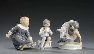 Kgl. Porcelæn samt Bing  Grøndahl. Tre figurer 3