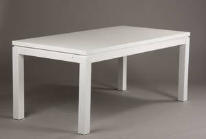 Moderne hvid glanslakeret spisebord