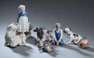 Bing  Grøndahl samt Royal Copenhagen. En samling figurer af porcelæn 8 
