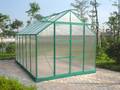 Drivhus i polycarbonat med sokkel L.364 cm B.244cm H.224 cm