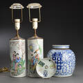 Fire dele kinesisk porcelæn, 1800-1900-tallet 4