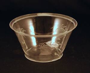 GLASSKÅL MED SLIPAD DEKOR DIAM 21 CM