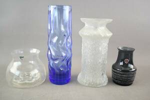 Vaser 4 st bla Iittala och Orrefors