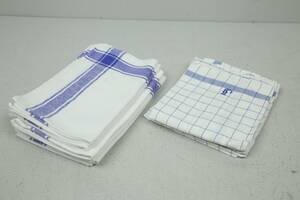 LINNEHANDDUKAR, blåvita, 11 st