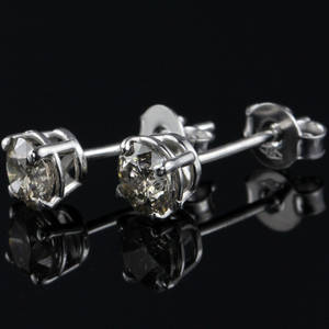 Par brillant ørestikker ca. 0.96 ct.