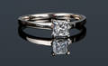 Diamant solitairering - ca. 0.54 ct.