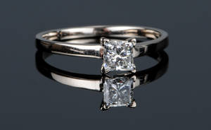 Diamant solitairering - ca. 0.54 ct.
