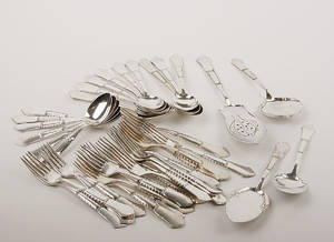 Louise bestikdele af pletsølv