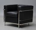 Le Corbusier. LC2 lænestol i sort læder