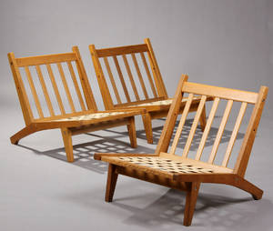 Hans J. Wegner 1914-2007. Tre  hvilestole model GE375 3