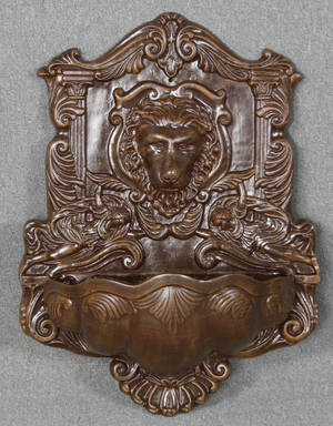 Vægfontaine, model Nice, brunbroncepatineret