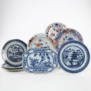 Fat tallrikar 7 st Kina 171800-tal