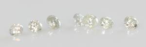 Syv uindfattede brillanter på ialt ca. 1.38 ct. 7