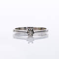 Ring 18 k vitguld briljantslipad diamant 0,05 ct