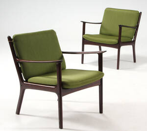 Ole Wanscher. Par lænestole, model PJ112