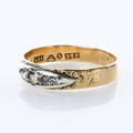 Ring 18 k guld rosenslipade diamanter