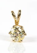 Brillant vedhæng, 14 kt guld, 0.50 ct