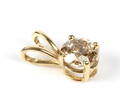 Solitaire vedhæng, 14 kt guld, 1.00 ct.
