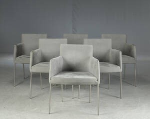 Gerard van den Berg for Label. Et sæt på seks Tiba armstole. 6