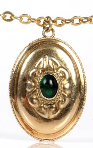 Hermann Siersbøl. Halskæde 14 kt guld samt øvrigt vedhæng 2