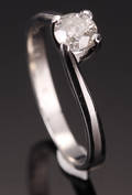 Diamantring, ca. 0.56 ct.