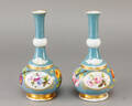 Par porcelænsvaser med blomstermotiver 1800-tallet 2