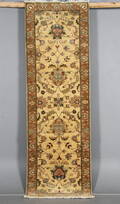 Indisk Tabriz. Håndknyttet løber, 79 x 250 cm