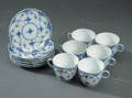 Kgl. Porcelæn. Musselmalet, helblonde, kaffekopper 12