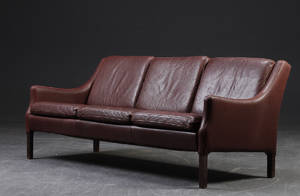 Dansk møbelproducent - 3. Pers. sofa med læder.
