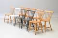 Poul M. Volther 1923 - 2001. Sæt på 10 pindestole, model J 46 10