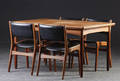 Dansk møbelproducent Spisebord samt fire stole, teak. 5