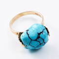 Ring 18 k guld turkos