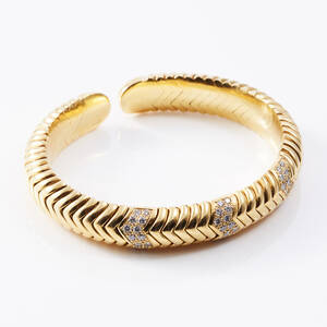 Armring 18 k guld diamanter
