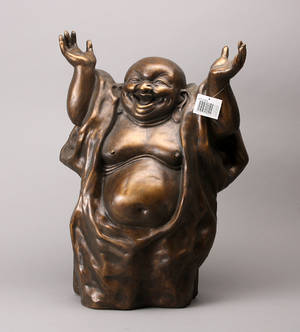 Buddha figur, broncepatineret