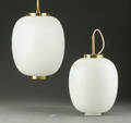 Bent Karlby. To Kina pendler af mat opalglas 2