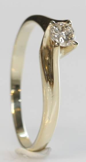 Solitairering, ca. 0.20 ct.
