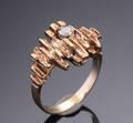 Brillantring af 14 kt guld, ca 0.12 ct