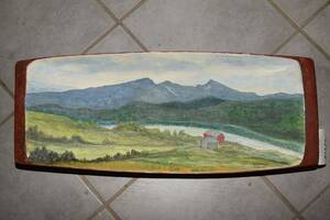 Tråg bemålat, L 66 cm