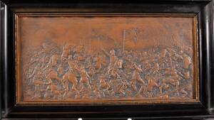 Bronzerelief af slaget mellem korsfarere og Saladin