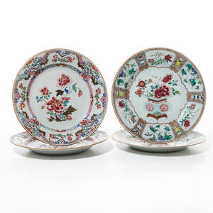 Tallrikar Kina 1700-tal Famille rose